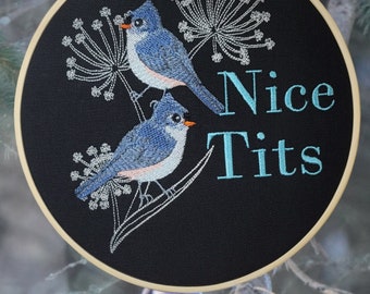 Nice Tits embroidered art