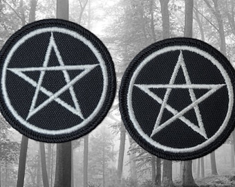 Embroidered Pentagram Patch -