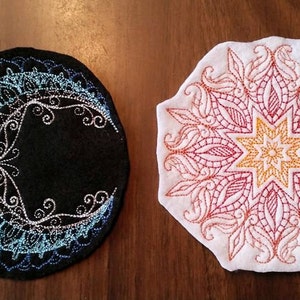 Embroidered Sun and Moon Patch: Celestial Felt Applique