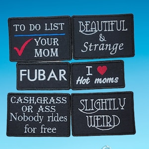 Embroidered Patch: Funny Slogan Patches