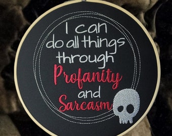 Sarcasm and profanity