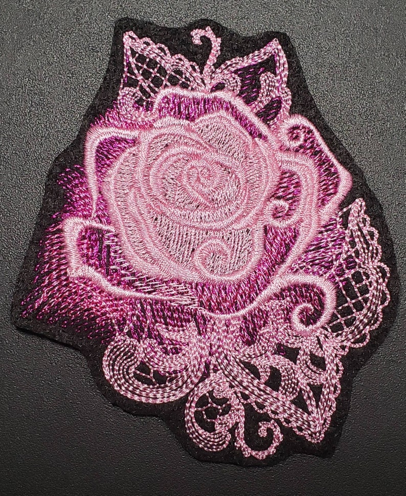 Rose Line Patch Rose Patch - Etsy