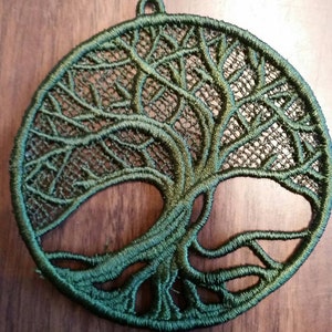 Tree of life,embroidered lace,ornament,patch