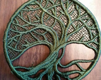 Tree of life,embroidered lace,ornament,patch