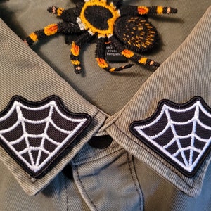 Spider web collar patch