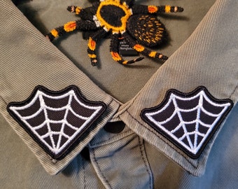 Spider web collar patch