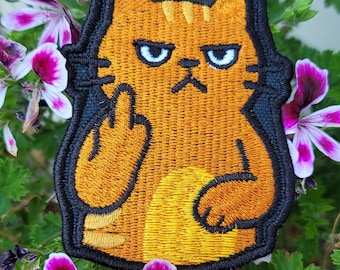 kitty cat embroidered patch