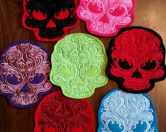 Gothic Skull patch,skeleton,Baroque