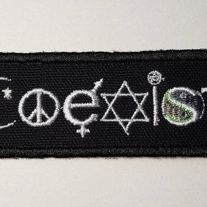 Coexist Embroidered Patch - Iron On or Sew On