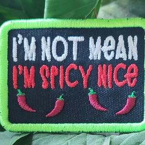 I am not mean embroidered patch.