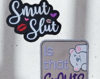 Smut embroidered patch