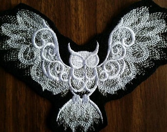 Owl Patch, iron on,