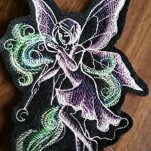 Fairy patch, embroidered patch,
