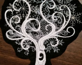 Snowflake tree,Christmas patch, winter patch