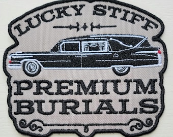 Patch brodé funéraire corbillard
