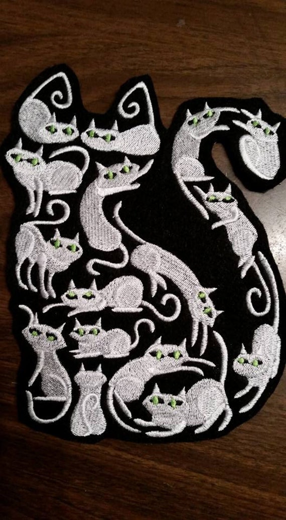 Cat Patchembroidered Patch Etsy