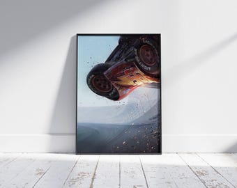 Cars Movie Poster: Pixar Lightning McQueen Art Print