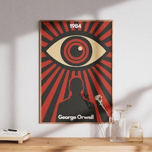 George Orwell 1984 Poster: Literary Wall Art (Digital or Physical Print Available)