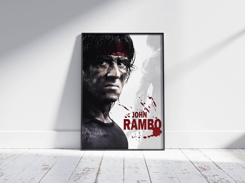 Rambo Movie Poster: 80s Action Film Wall Art (digital Download) - Etsy