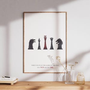 Schackposter från Game of Thrones | Episkt fantasykonsttryck