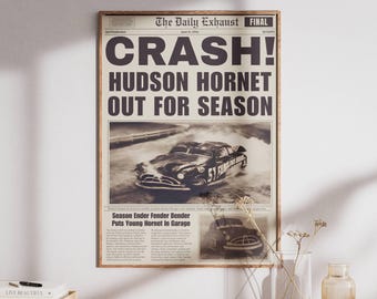 Cars Movie Poster: Pixar Lightning McQueen Art Print