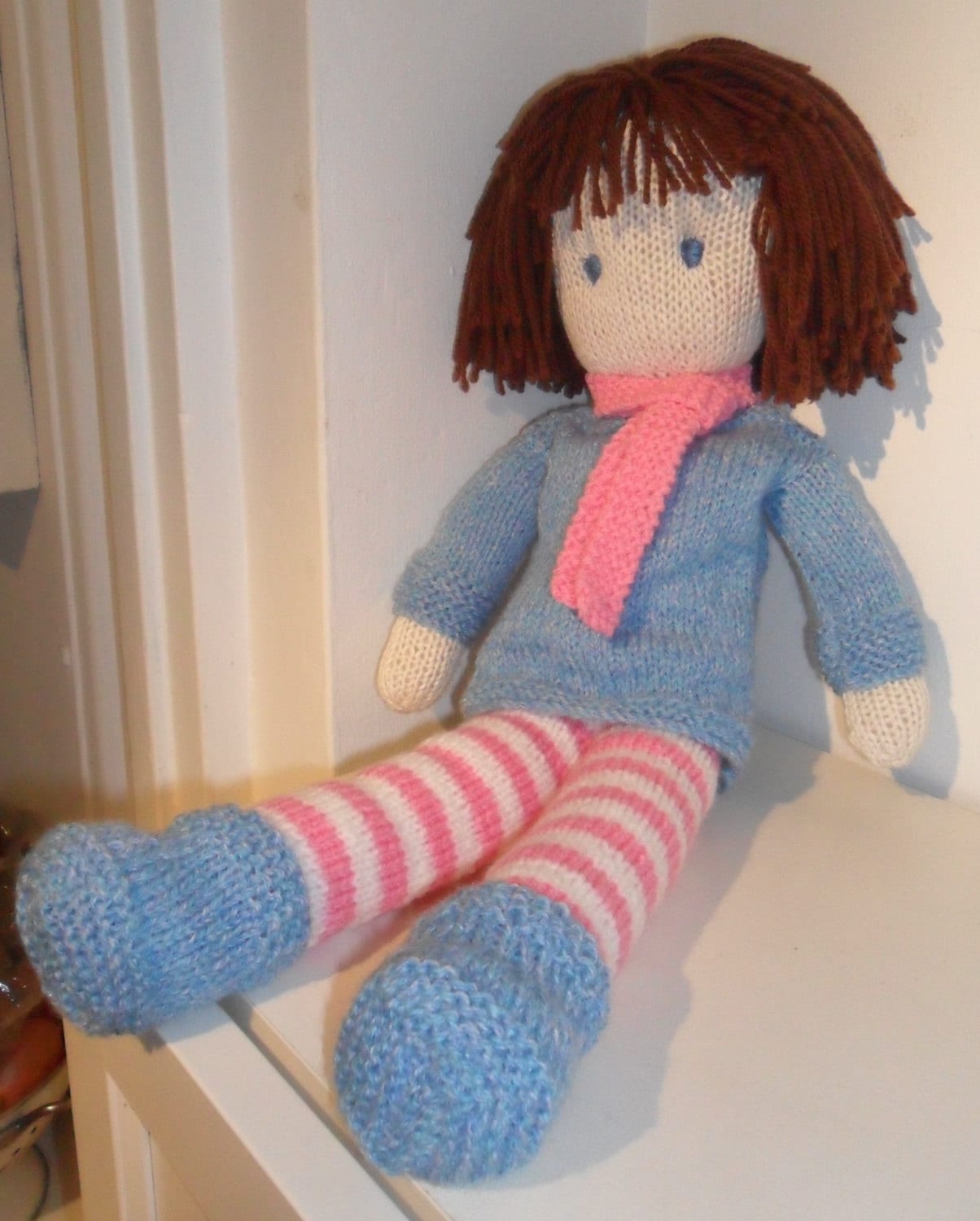 Doll Knitting Pattern pdf Instant Download Etsy