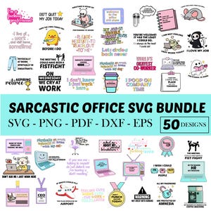 Sarcastic Office PNG Bundle, Funny Office Quotes SVG PNG, Snarky Sarcastic Sayings Quotes, Funny Adult Humor, Sarcastic Clipart Sticker