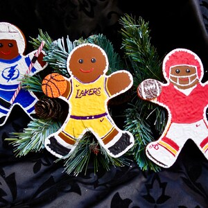 Customized Sportsteam Faux Gingerbread Men--Choose Your Team!!!