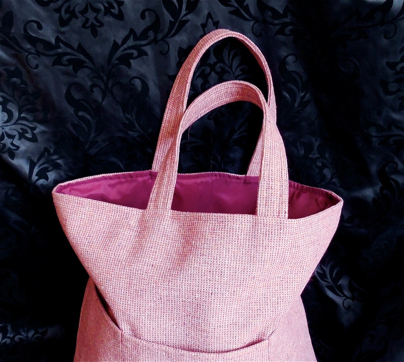 Large Carry-All Tote in Cranberry Tweed