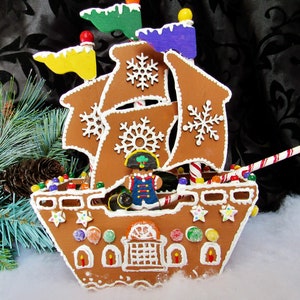 Faux Gingerbread Sailing Ship-- Yo Ho Ho Ho!