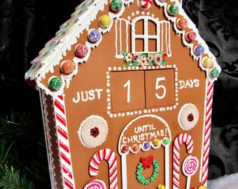 Faux Gingerbread House CountDown to Christmas Calendar