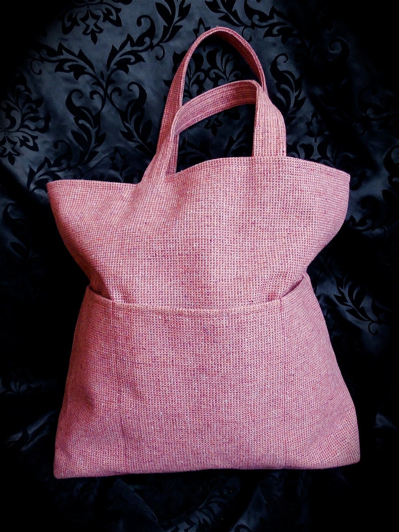 Large Carry-All Tote in Cranberry Tweed