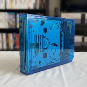 Custom Nintendo Wii - Transparent Blue "Ghost Case" Edition - Professionally Restored - 20 Classic Games Included