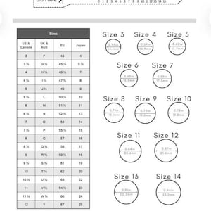 International Ring Size Chart Ring Size Finder Printable Diamond Ring Sizer | Ring Size Measure | Ring Sizer Tool| Instant Easy Download