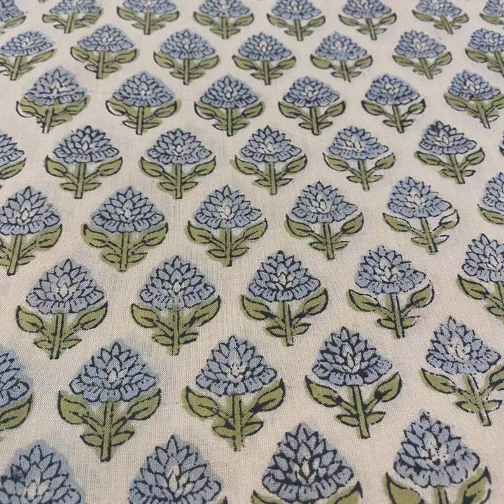 Handcrafted Indian Block Print Cotton Fabric: Vibrant Floral Designs for Sewing, Quilting & Home Decor