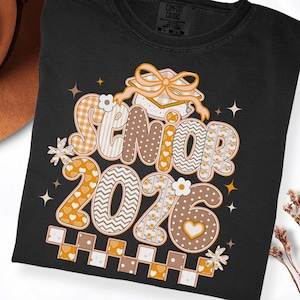 Comfort Colors® Senior 2026 Shirt, Class of 2026 Shirt, Coquette Senior 2026, Back to School, Retro Senior Shirt, Floral Senior 2026 Gift