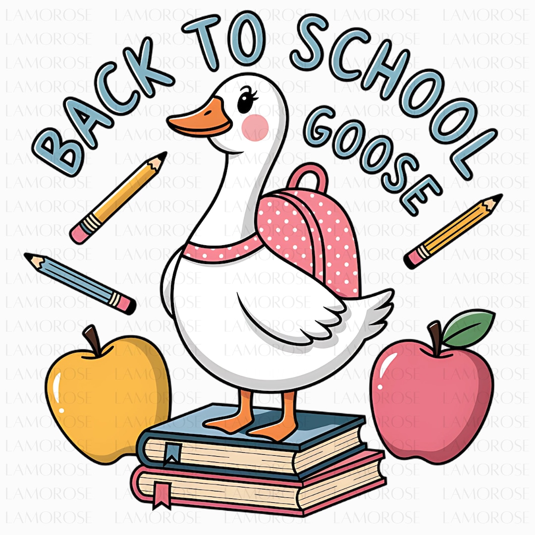 Back To School Goose PNG Cute Coquette Teacher Sublimation First Day back-to-school-goose-png-cute-coquette-teacher-sublimation-first-day