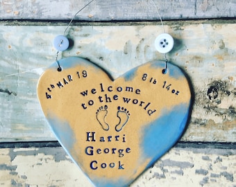 Welcome to the World CUSTOM baby heart