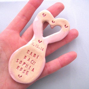 Custom Love Spoon Ceramic. Your words. Made to order in Wales, UK 4" (small) inches