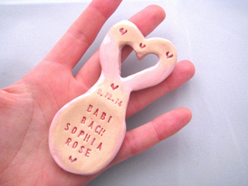 Custom Love Spoon Ceramic. Your words. Made to order in Wales, UK 4" (small) inches