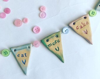 Eat More Cake Mini Bunting