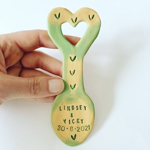 Custom Love Spoon Ceramic. Your words. Made to order in Wales, UK image 6