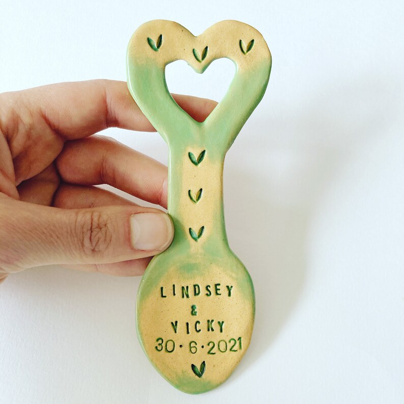 Custom Love Spoon Ceramic. Your words. Made to order in Wales, UK image 6