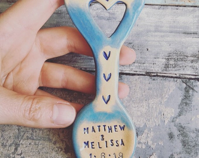 Featured listing image: Custom Love Spoon - Ceramic. Your words.