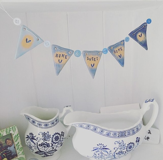 Home Sweet Home - mini ceramic bunting
