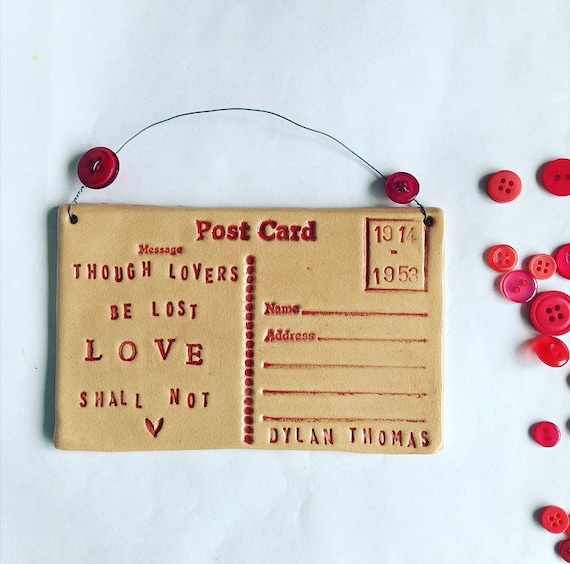 Though Lovers be Lost - Dylan Thomas postcard
