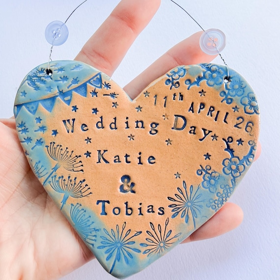 Custom Wedding heart plaque