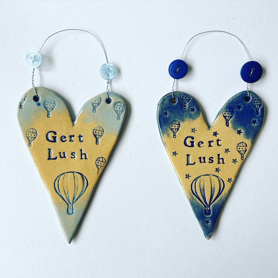 Gert Lush: ceramic hanging heart