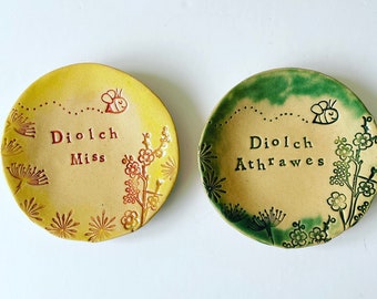Diolch Miss or Athrawes (Teacher in Welsh) Trinket Dish