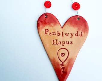 Penblwydd Hapus - Birthday Heart